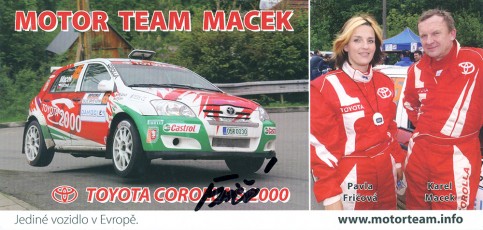 S0180 | MACEK Karel - FRIČOVÁ Pavla, Toyota Corolla Super 2000