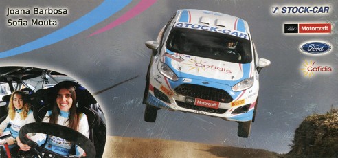 U1822 | BARBOSA Joana - MOUTA Sofia, Ford Fiesta R2 (card is a little bit scratched - see the picture)
