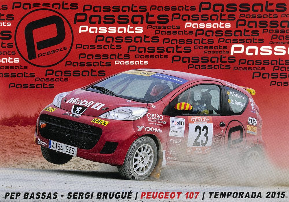 Peugeot 107, #23, 6. Ral.li Pla d'Urgell 2015, 21,0 x 14,8 cms