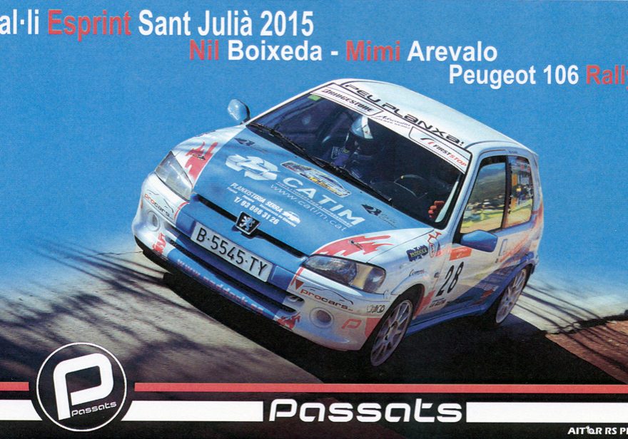 Peugeot 106 Rallye, #28, 18. Ral.li Esprint Sant Julià 2015, 18,0 x 11,2 cms