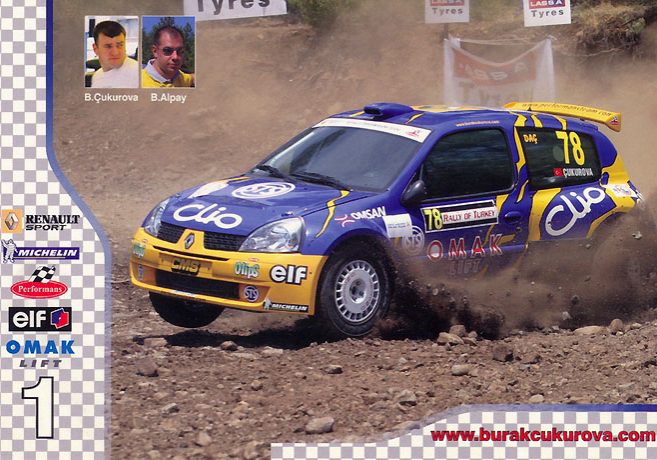 Renault Clio Super 1600, #78, 5. Rally of Turkey 2004, 18,0 x 11,9 cms