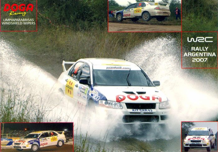 Mitsubishi Lancer EVO VII, #84, 27. Rally Argentina 2007, 15,0 x 11,2 cms