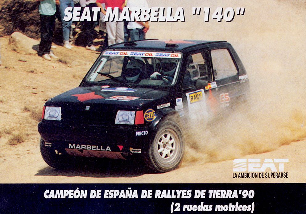 Seat Marbella Proto, #16, Rally RACE-Costa Cálida 1989, 14,8 x 10,3 cms