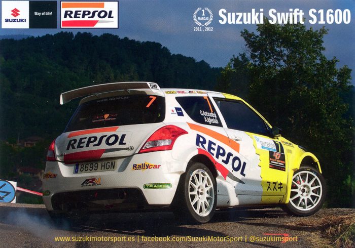 Suzuki Swift Super 1600, #7, 47. Rallye de Ourense 2014, 21,0 x 14,8 cms
