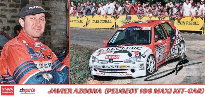 Peugeot 106 Maxi Kit Car, #6, 23. Rallye de Aviles 1999, 21,0 x 10,0 cms