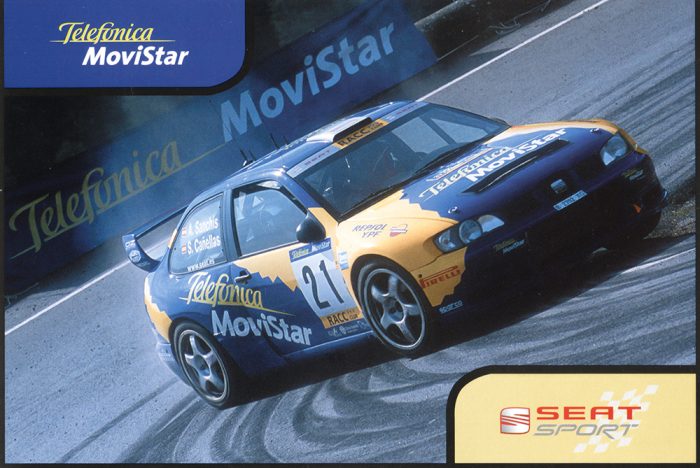 Seat Cordoba WRC Evo3, #21, 37. Rallye Catalunya - Costa Brava - Rallye de España 2001, 15,5 x 10,5 cms