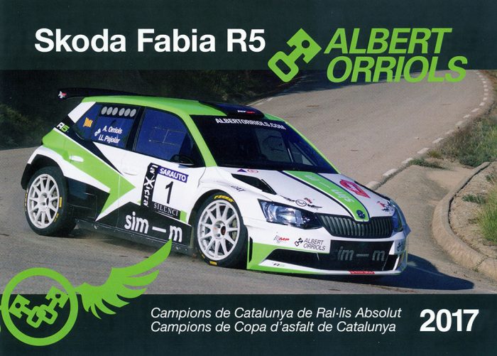 Škoda Fabia R5, #1, 57. Rallye 2000 Viratges-V Focuxtreme 2017, 21,0, x 15,0 cms