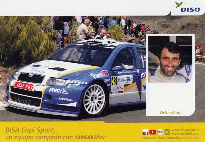 Škoda Fabia WRC, #43, 39. Rally Islas Canarias - El Corte Inglés 2015, 14,8 x 10,5 cms